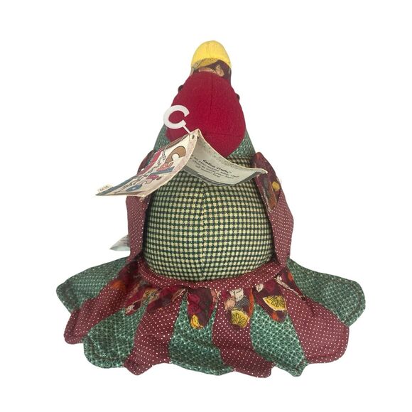 VTG Calico Crafts Thanksgiving Patchwork Stuffed Turkey Tabletop Decor - Picture 8 of 11
